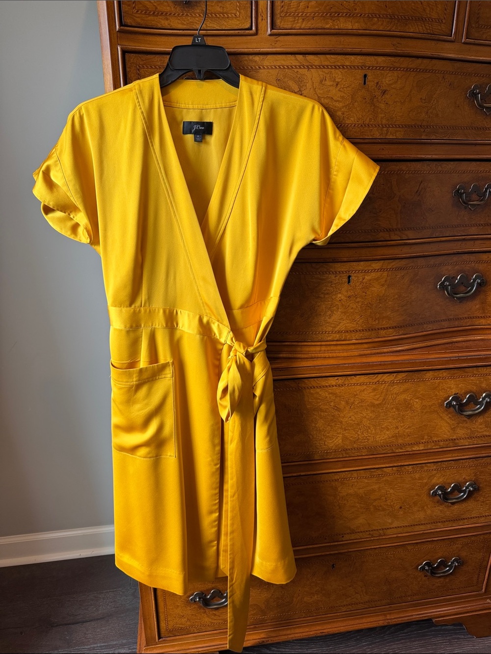 J Crew Yellow Wrap Dress